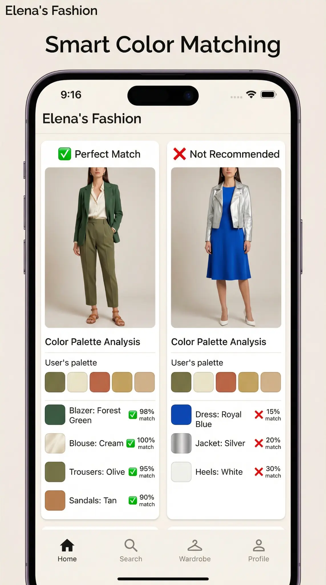 Color Matching Results